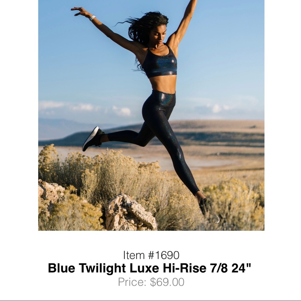 Zyia Blue Twilight Luxe Hi-Rise Legging - Size 12